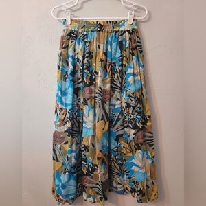 Take Away Unique 100% Cotton Colorful Flowy Skirt *Elastic Waist!
